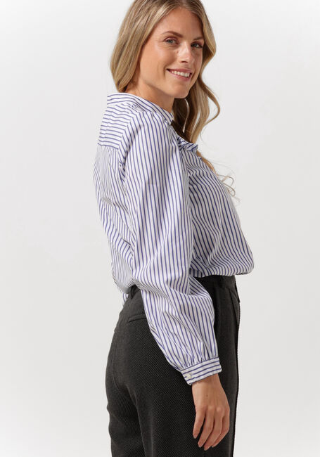 Witte VANILIA  RUFFLE STRIPE SHIRT - large