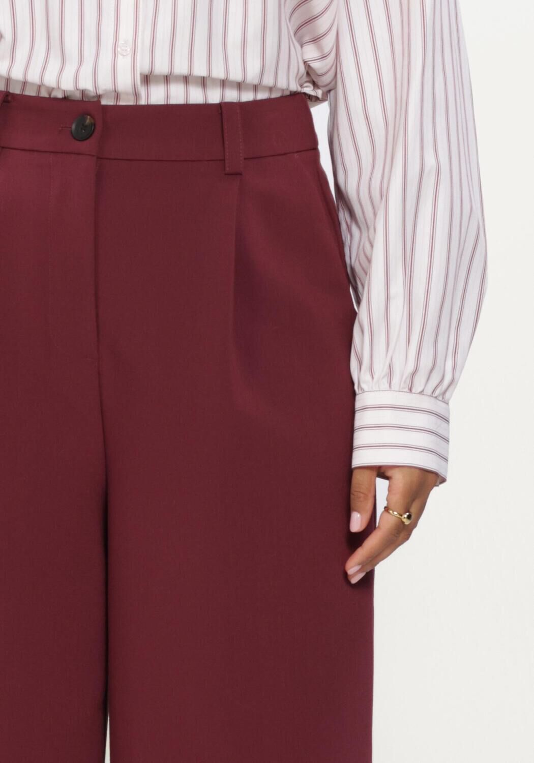 Bordeaux MODSTR&Ouml;M Wijde broek GALEMD WIDE PANTS - large