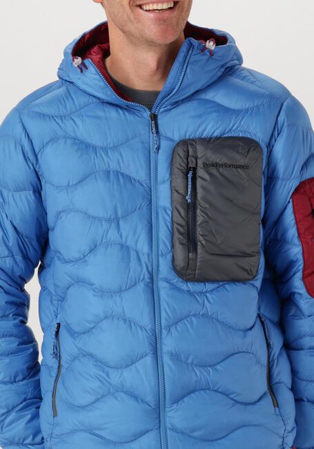 Blauwe PEAK PERFORMANCE Gewatteerde jas HELIUM UTILITY DOWN HOOD JACKET MEN - large