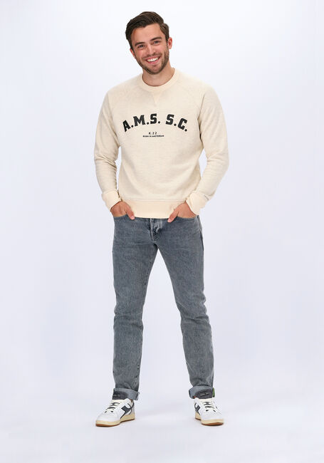 SCOTCH & SODA Chandail REVERSIBLE SWEAT WITH VARSITY Écru - large