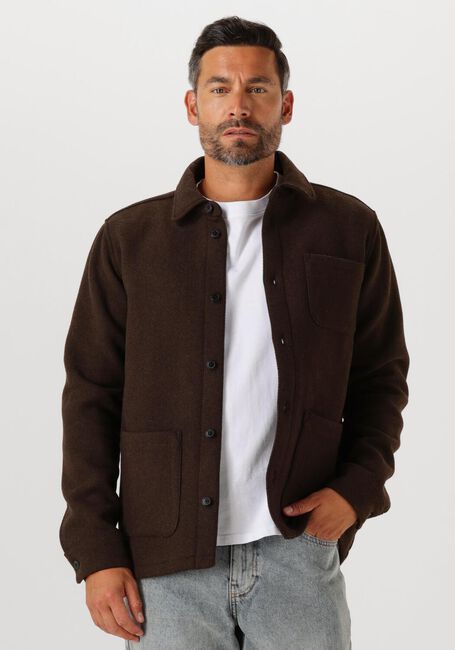 LES DEUX Surchemise JASON SOLID WOOL OVERSHIRT en marron - large