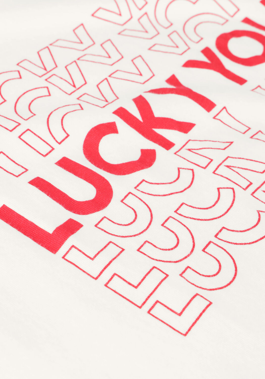 Witte BY-BAR T-shirt THELMA LUCKY YOU TOP - large