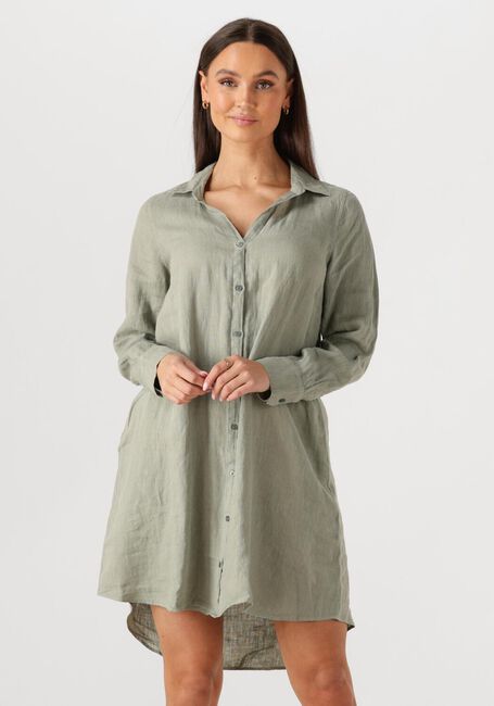 MOS MOSH Mini robe MMRIELLE LINEN DRESS en vert - large