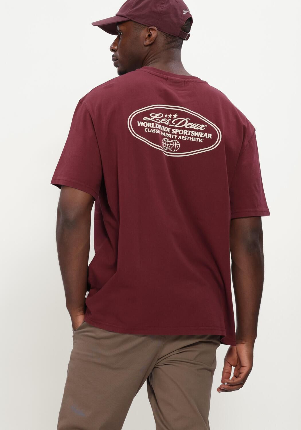 LES DEUX T-shirt WORLDWIDE T-SHIRT en rouge - large