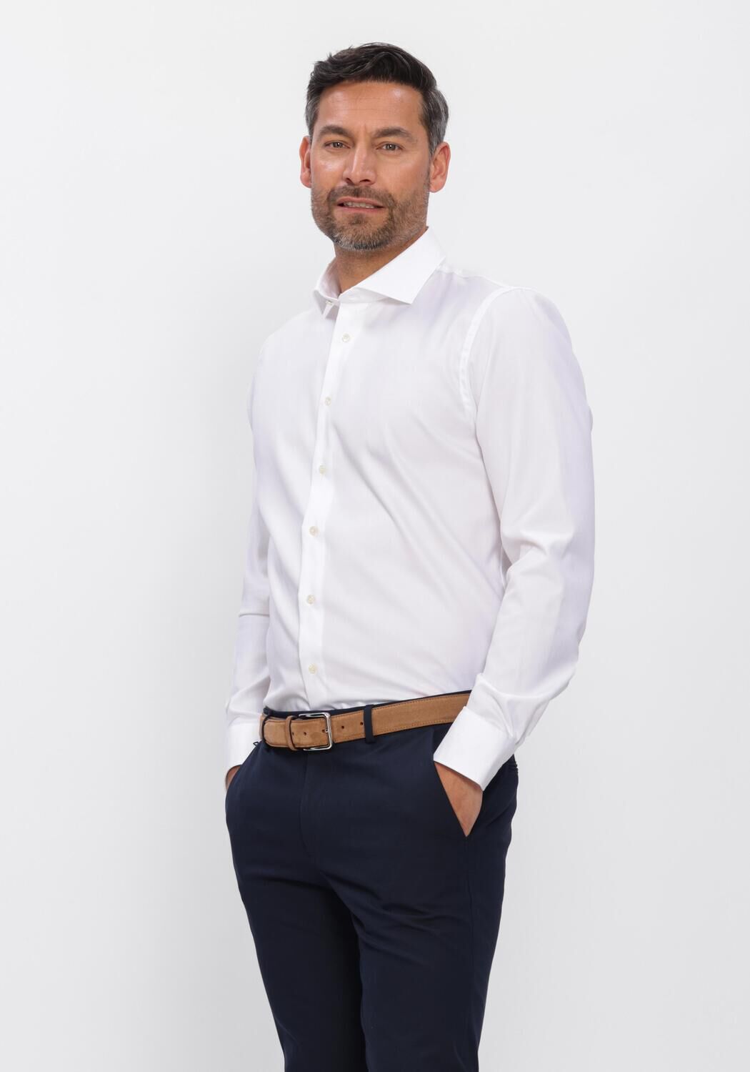 PROFUOMO T-shirt SHIRT CUTAWAY SF en blanc - large