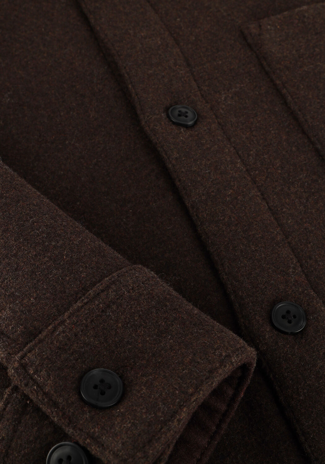 LES DEUX Surchemise JASON SOLID WOOL OVERSHIRT en marron - large