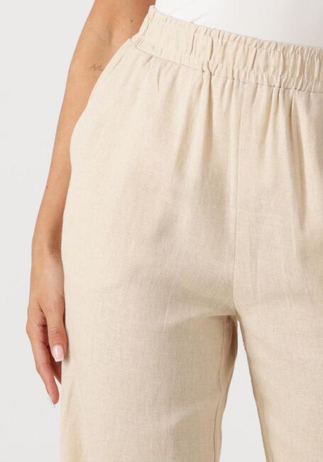 Y.A.S. Pantalon YASFLAXY HW LINEN PANT NOOS en beige - large