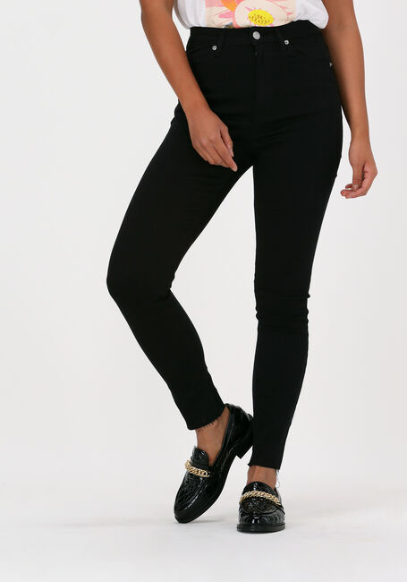 NA-KD Skinny jeans SKINNY HIGH WAIST RAW HEM JEAN en noir - large