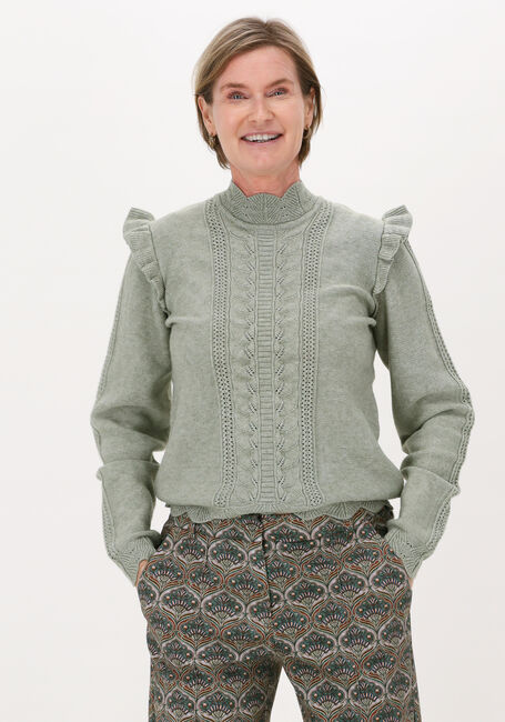 Groene OBJECT Trui OBJPORTIA KNIT L/S PULLOVER - large