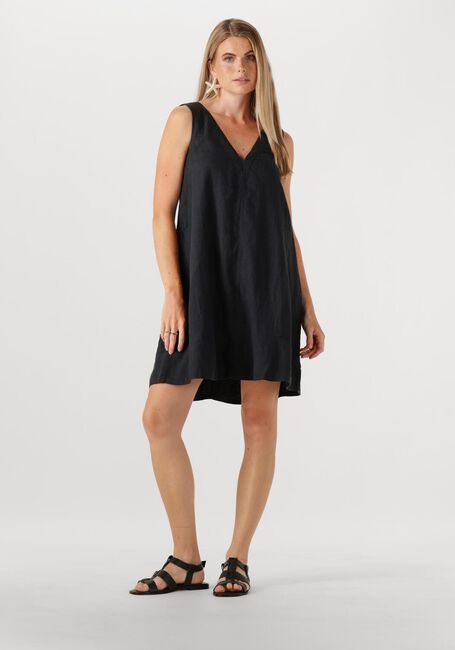 SELECTED FEMME Mini robe SLFLINNA SL SHORT LINEN DRESS en noir - large