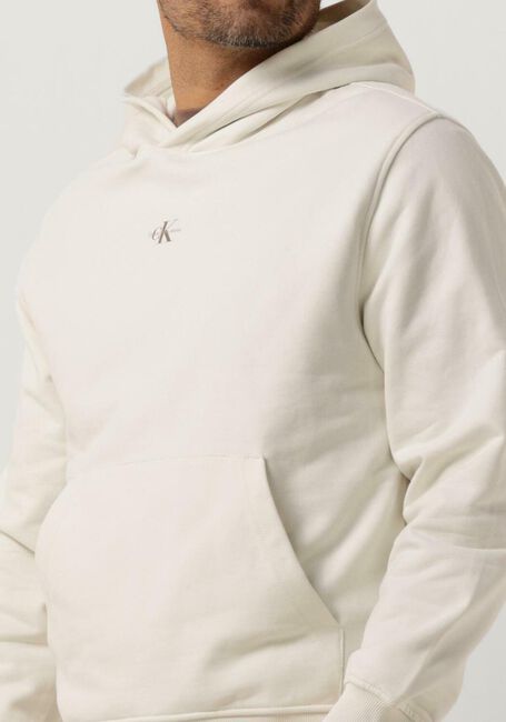 CALVIN KLEIN Chandail MICRO MONOLOGO HOODIE Blanc - large