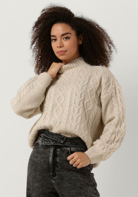 Zand SCOTCH & SODA Trui KNITTED LUREX WOOL BLEND PULLOVER - large