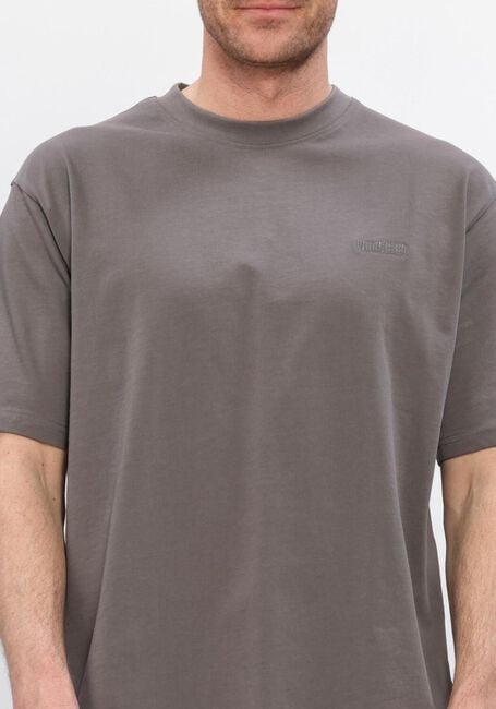 Donkergrijze WOODBIRD T-shirt WBBAINE BASE TEE - large