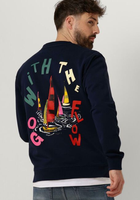 SCOTCH & SODA Pull FRONT BACK BOATING ARTWORK SWEATSHIRT en bleu - large