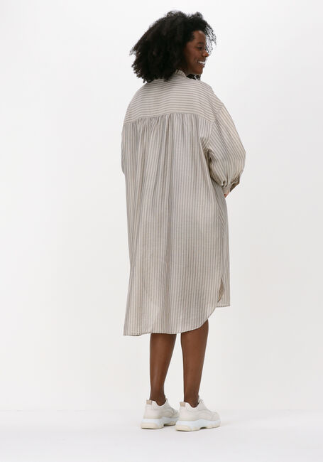 Beige SUMMUM Midi jurk SHIRT DRESS PINSTRIPE - large