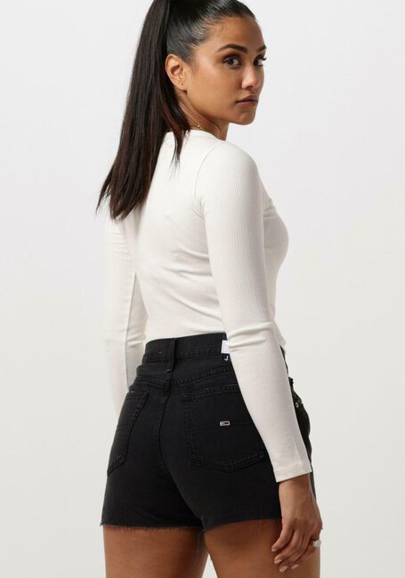 TOMMY HILFIGER Haut SLIM 5X2 RIB O-NK LS Écru - large