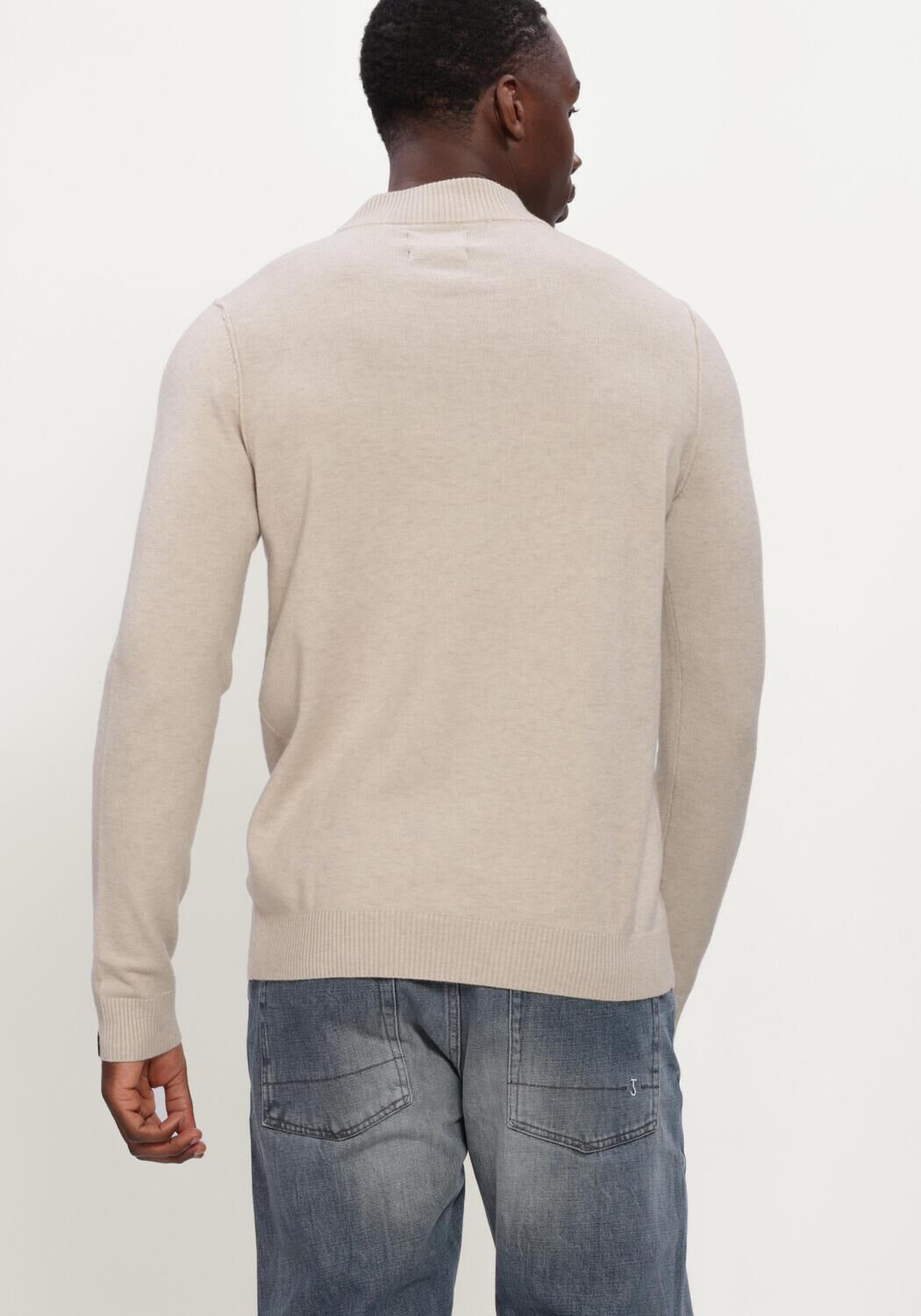BUTCHER OF BLUE Pull CLIFDEN MOCK en beige - large