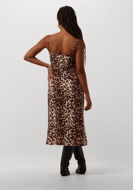ALIX THE LABEL Robe midi LADIES WOVEN TWILL LEOPARD CAMISOL DRESS en marron - large