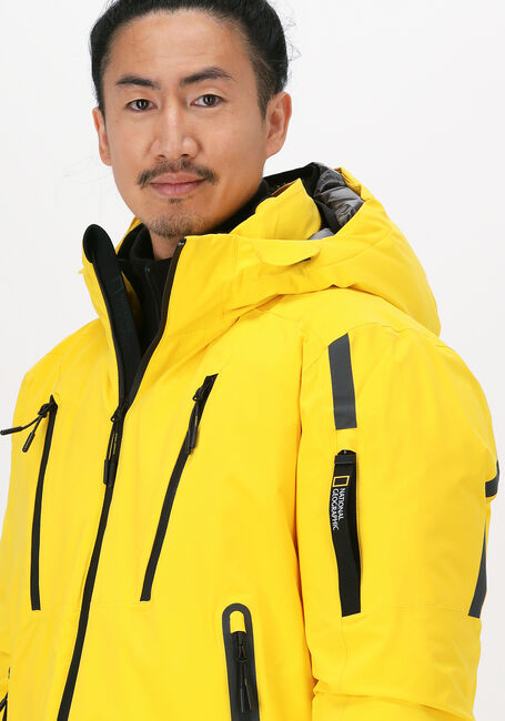 Gele NATIONAL GEOGRAPHIC Jassen HOODED ICONIC JACKET - large