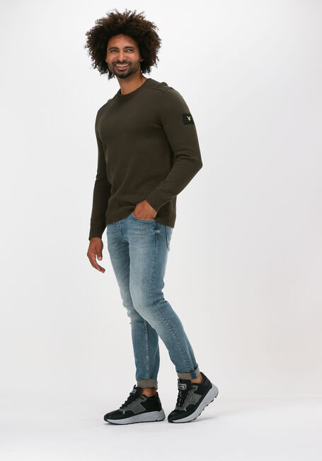 LYLE & SCOTT Pull SHOULDER DETAIL CREW NECK KNIT en vert - large