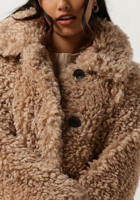Bruine ANOTHER LABEL Teddy jas MOUSSY SHORT COAT - large