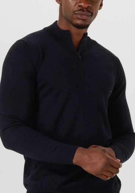 STEFANO LAURAN Pull HALF ZIP Bleu foncé - large