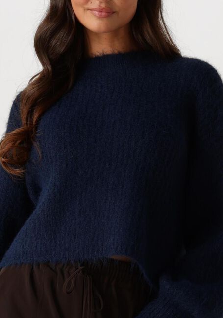 CO'COUTURE CORALEE CROP KNIT Pulls & Gilets Bleu foncé - large