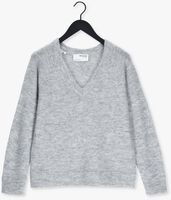 SELECTED FEMME Pull LULU LS KNIT V-NECK B Gris clair