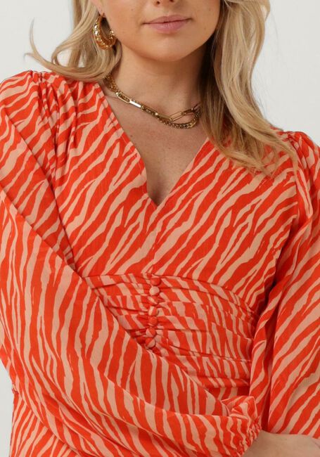 Koraal NOTES DU NORD Mini jurk GENNY RECYCLED SHORT DRESS - large