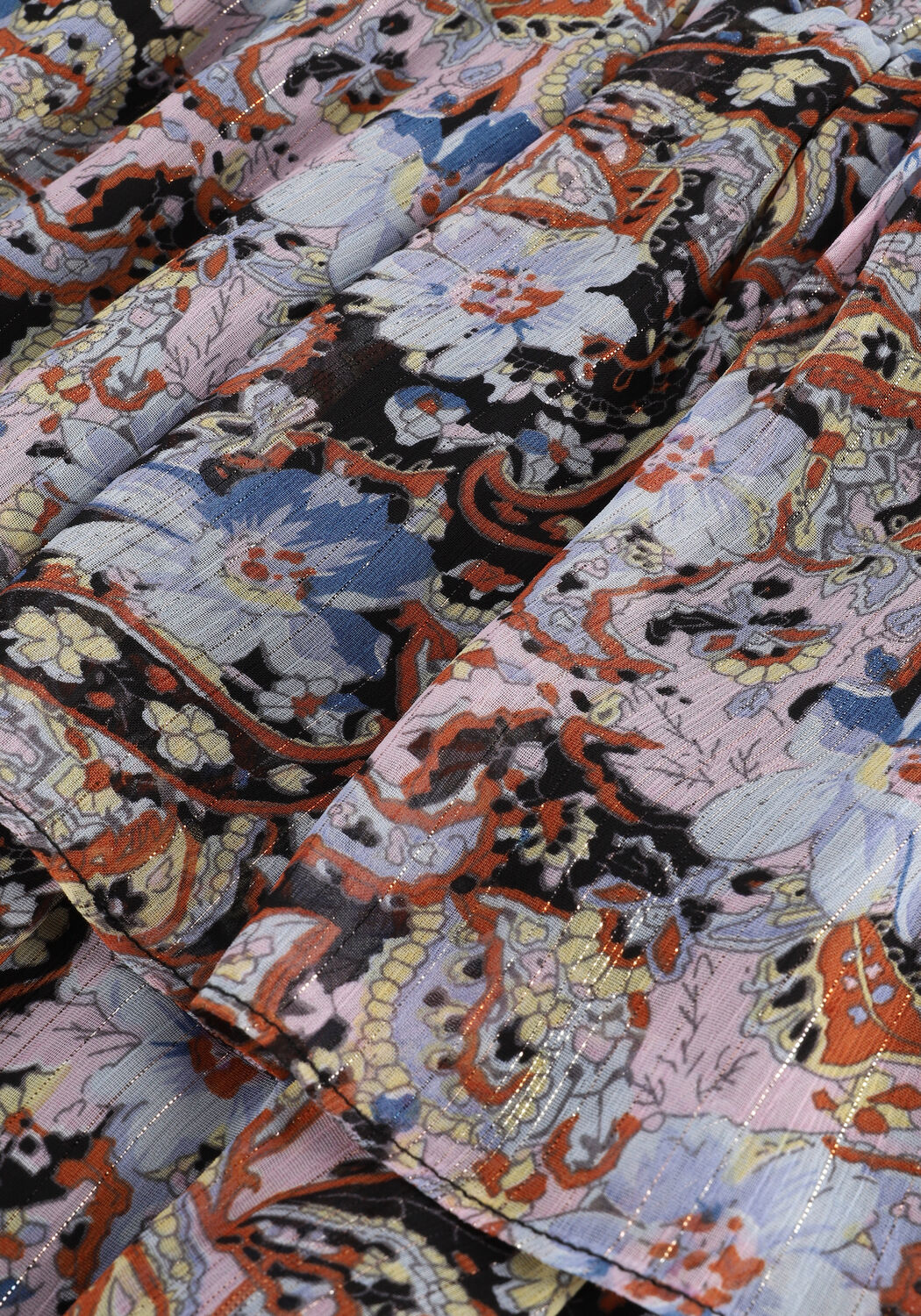 COLOURFUL REBEL Mini robe KIMI PAISLEY FLORAL MIXED MINI BELTED RUFFLE DRESS en multicolore - large