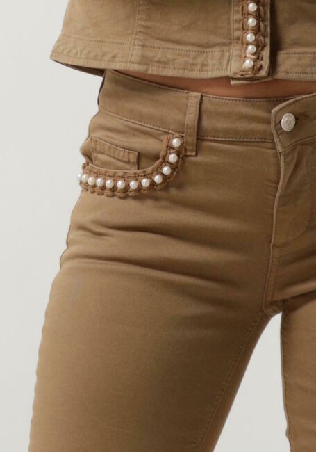 LIU JO Chino DRILL STRETCH MIX PANTS en beige - large