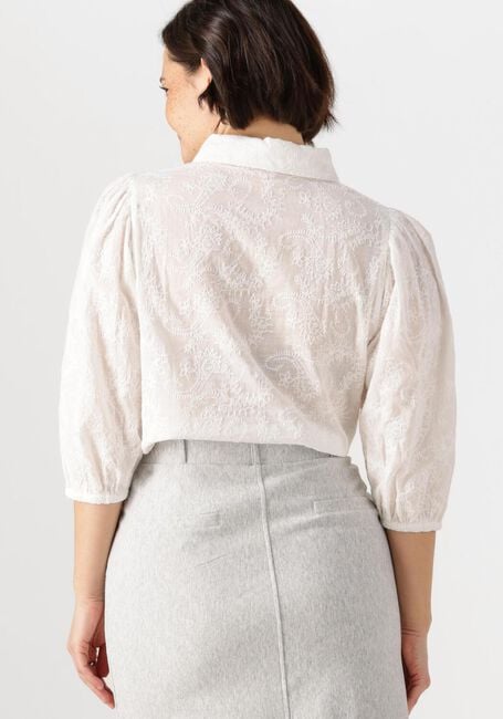 Witte JANSEN AMSTERDAM  OUMA BLOUSE WFE 722 3/4 PUFFED SLEEVE - large