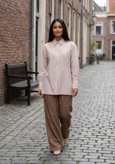 BRUUNS BAZAAR Pantalon large WATERLILYBBVALA PANTS en marron - large