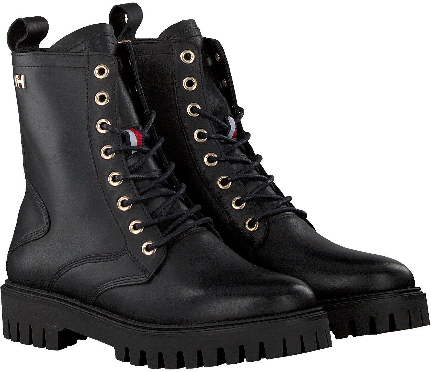 TOMMY HILFIGER Bottines à lacets SHADED TH BOOTIE en noir | Omoda