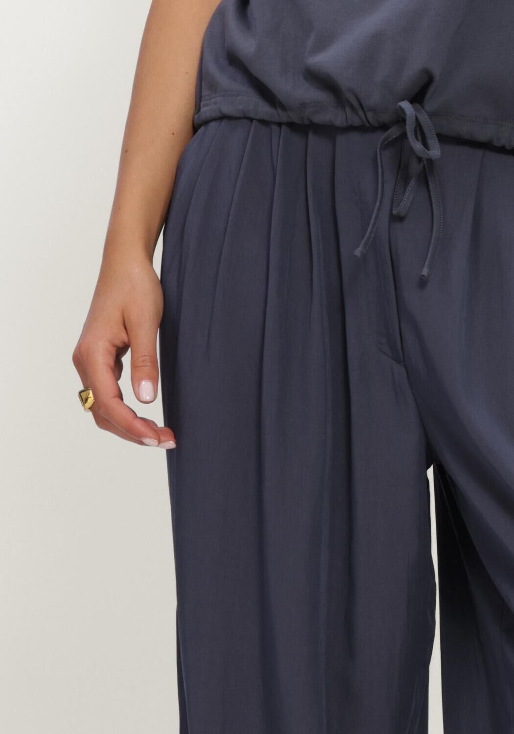 MSCH COPENHAGEN Pantalon large MSCHZINET MALANIE PANTS Bleu fonc&eacute; - large