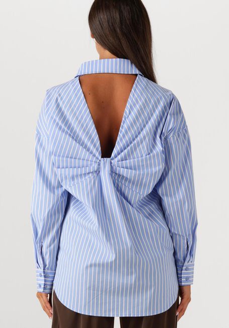 HAUTE L'AMITIÉ BOW CANDY TWIST STRIPE SHIRT Blouses Bleu clair - large