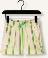 Witte CARLIJNQ Korte broek STRIPES GREEN -SHORT LOOSE FIT Witte CARLIJNQ Korte broek STRIPES GREEN -SHORT LOOSE FIT - medium