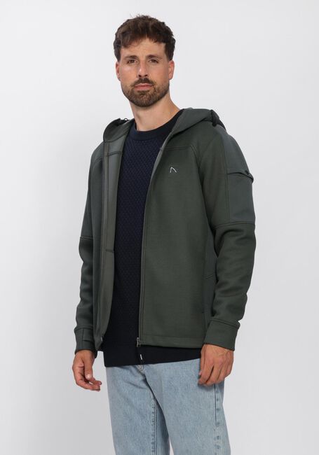 Donkergroene CHASIN Sweater ADAN ZIP - large