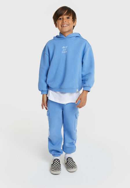 Blauwe ALIX MINI Joggingbroek KNITTED CARGO SWEAT PANTS - large