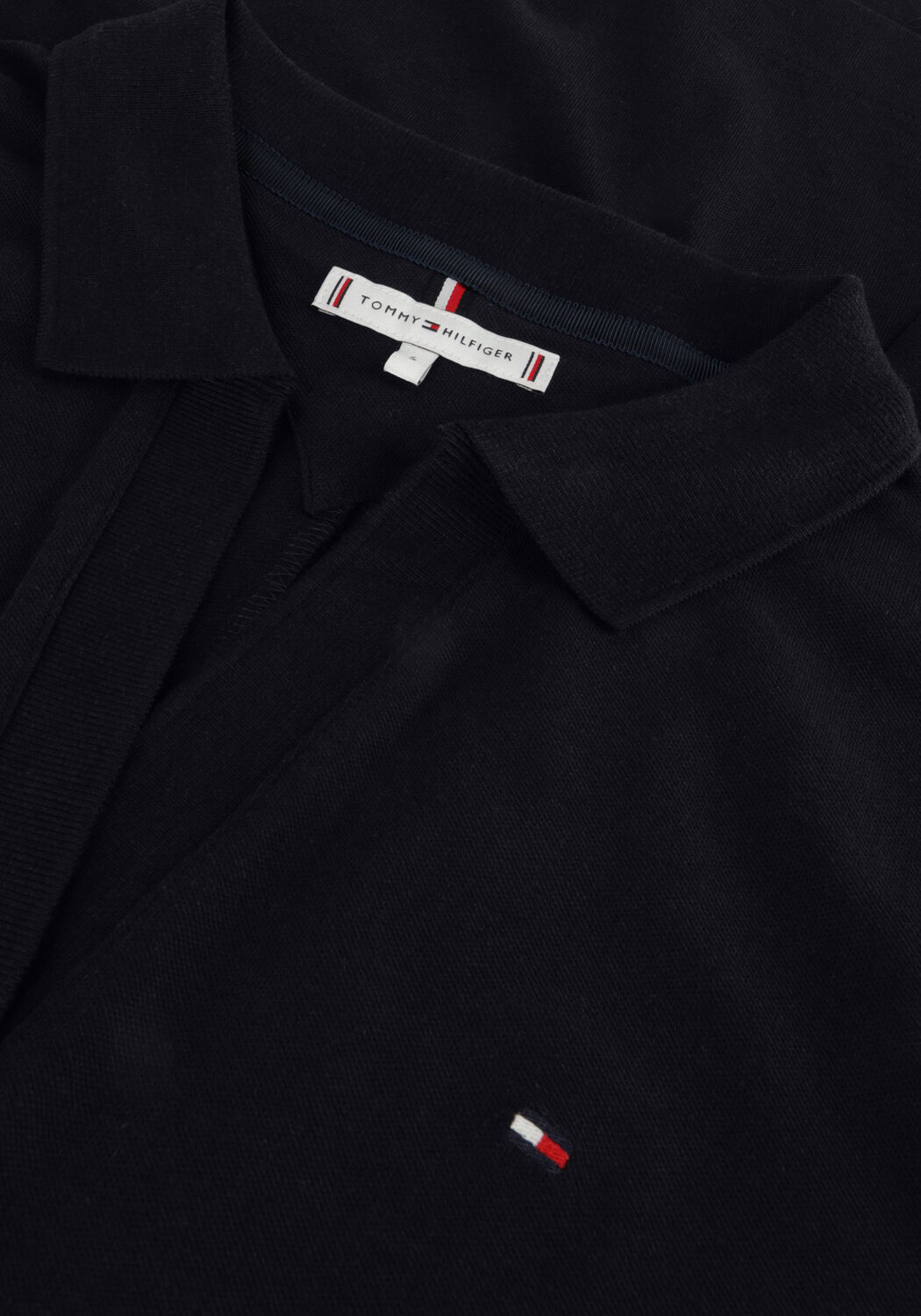 Donkerblauwe TOMMY HILFIGER Mini jurk F+F OPEN PLCKTLYCLL POLO DRESS - large