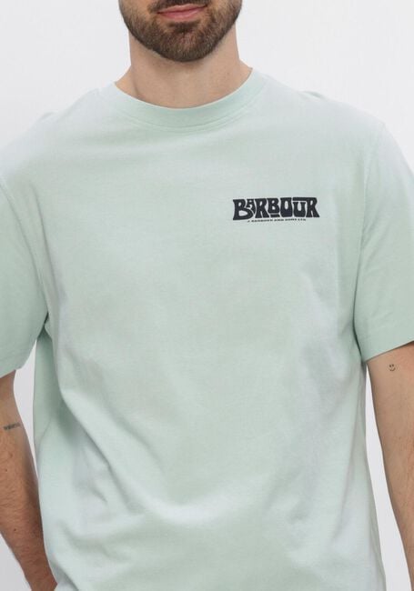 BARBOUR T-shirt FROME RELAXED GRAPHIC Bleu clair - large