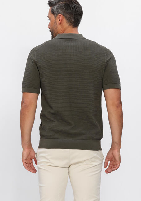 PROFUOMO Polo POLO SS AERO EASE WAFFLE STRUCTURE en vert - large