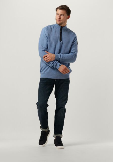 VANGUARD Pull HALP ZIP COLLAR COTTON STRUCTURE Bleu clair - large