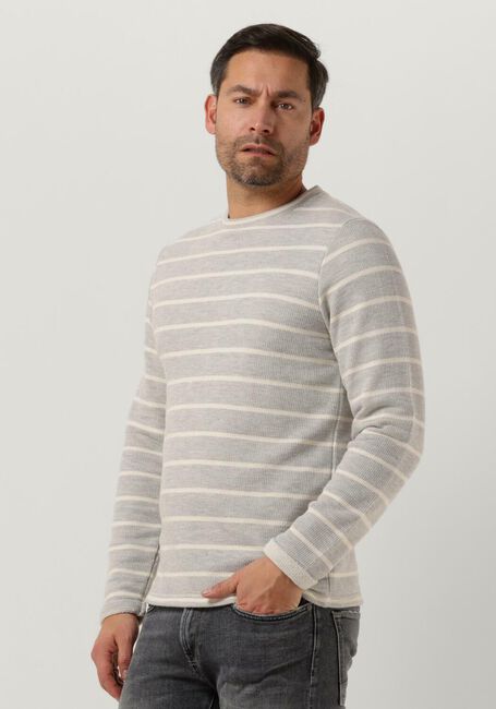 ANERKJENDT Pull AKSAIL STRIPE SWEAT Blanc - large
