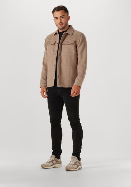 PURE PATH Surchemise REGULAR FIT FLANNEL OVERSHIRTS en camel - large