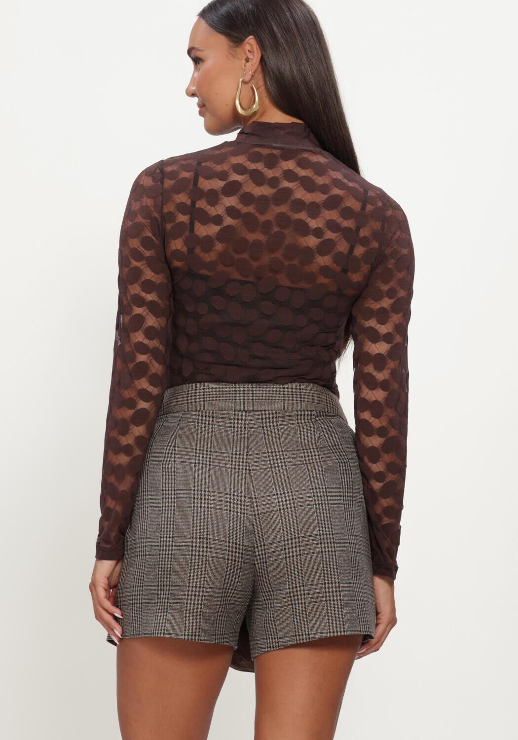 Bruine CO'COUTURE Top PENOLACC TURTLENECK BLOUSE - large