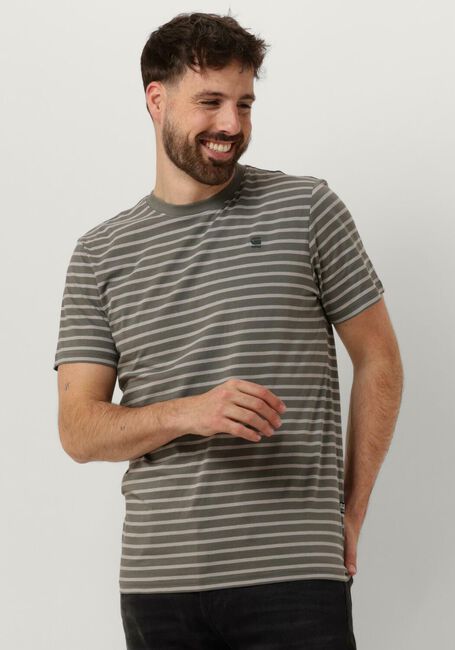 Grijze G-STAR RAW T-shirt STRIPE SLIM R T - large