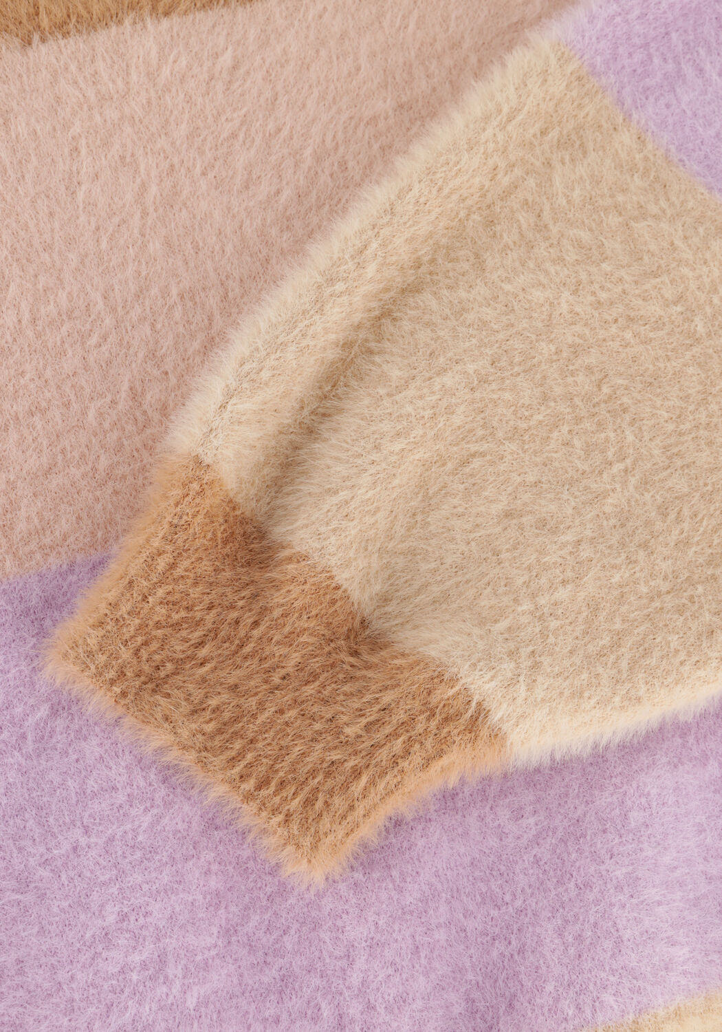 Paarse NOBELL Trui KES GIRLS BLOCKED STRIPED KNITTED SWEATER LILAC - large