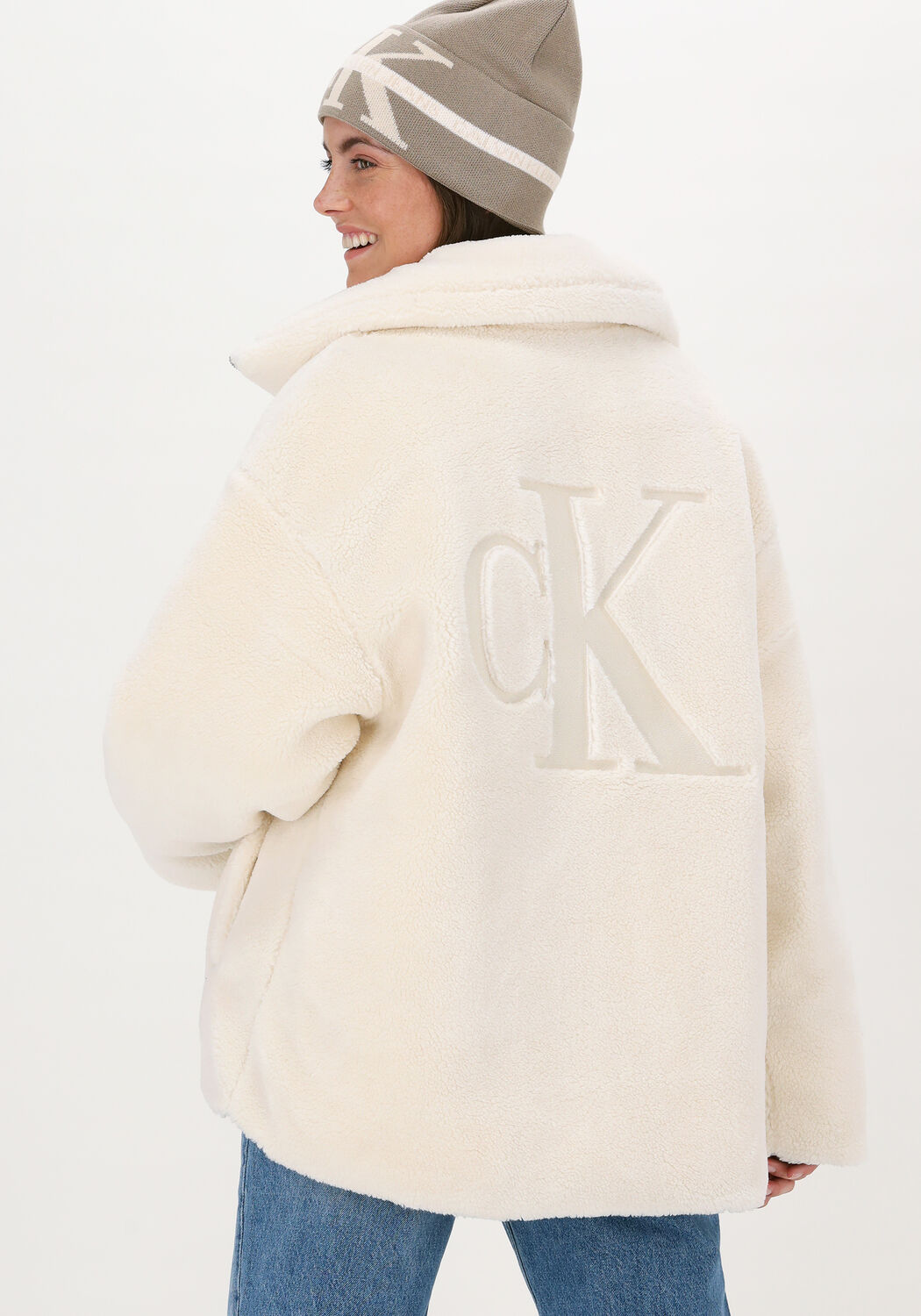 Calvin klein teddy coat on sale