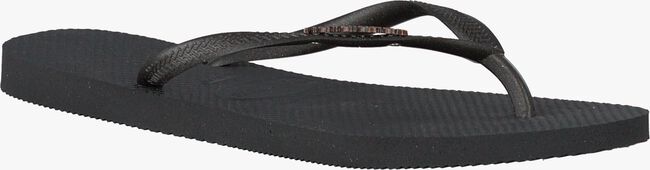 Zwarte HAVAIANAS Slippers SLIM LOGO METAL - large